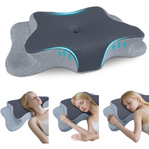 CHxxy Cervical Pillow for Neck Pain Relief, Ergonomic Memory Foam Pillow for Sleeping, Contour Pillows for Neck and Shoulder Pain, Orthopedic Pillow for Side, Back, Stomach Sleepers